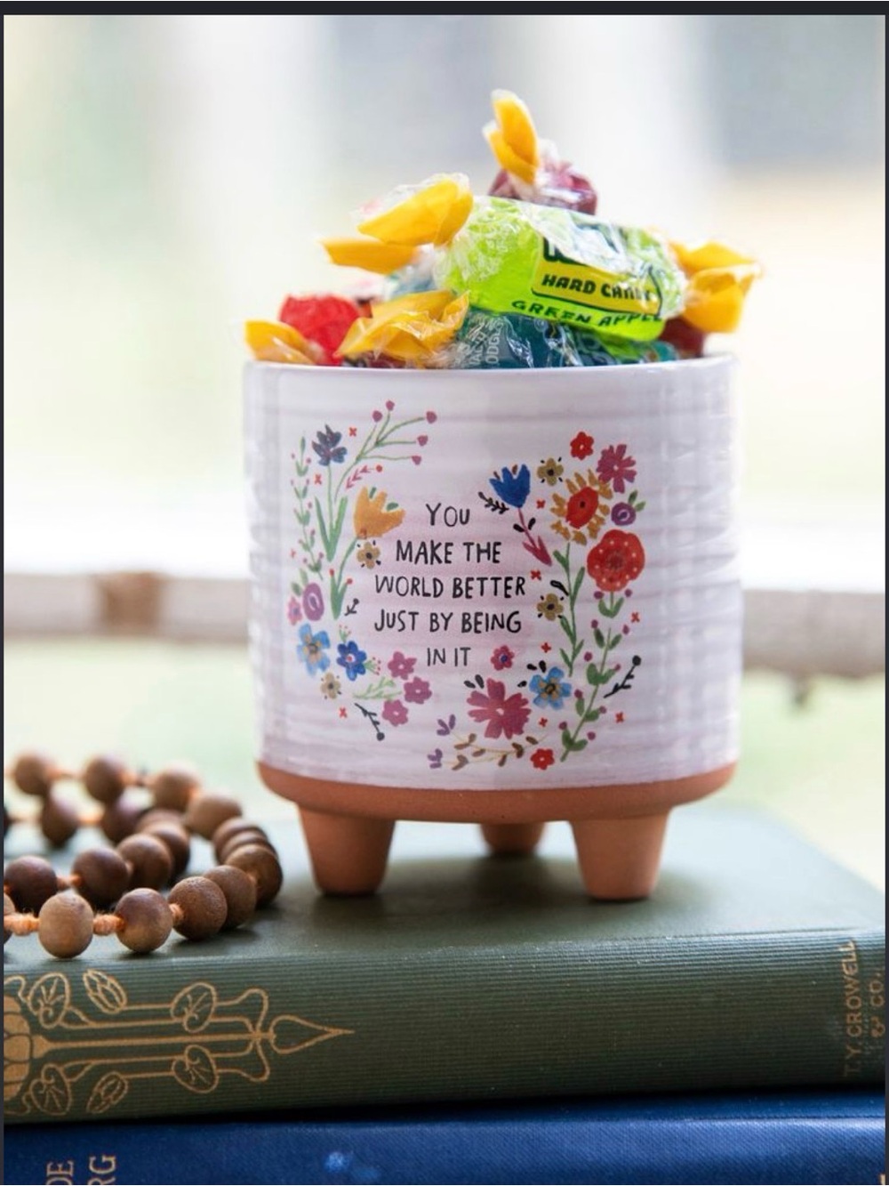 NEW! Natural life You Make the World Better Small Artisan Planter